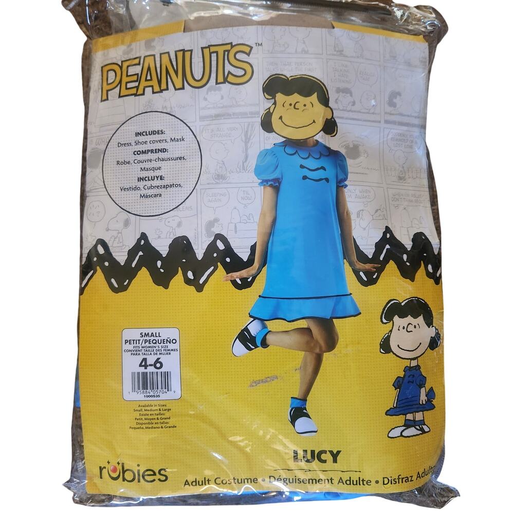 Peanuts "lucy" costume complete size small 4-6